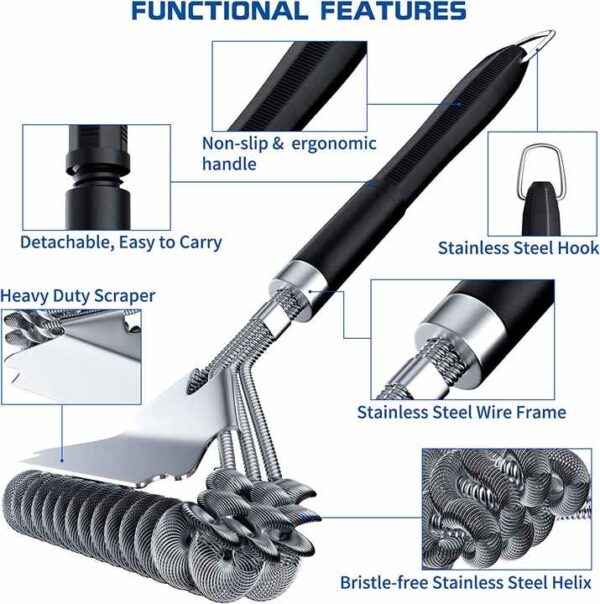 Stainless Steel BBQ Grill Cleaning Brush